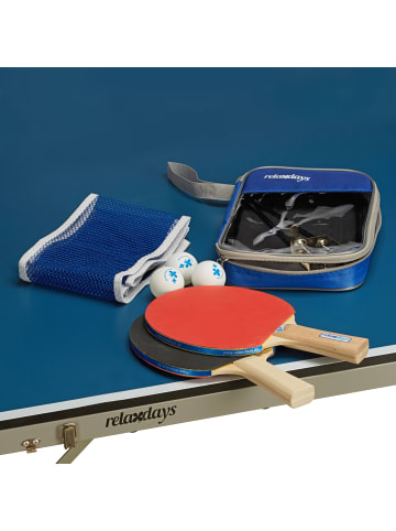 relaxdays 4x Tischtennis-Set in Blau