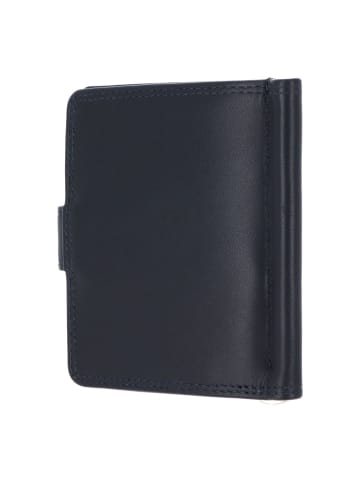 Golden Head Polo Geldbörse RFID Schutz Leder 10 cm Geldscheinklammer in marineblau