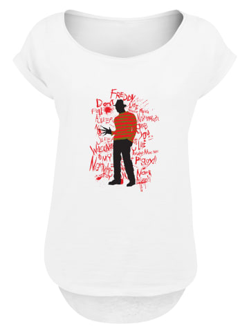 F4NT4STIC Long Cut T-Shirt Nightmare On Elm Street Official Freddy Krüger in weiß