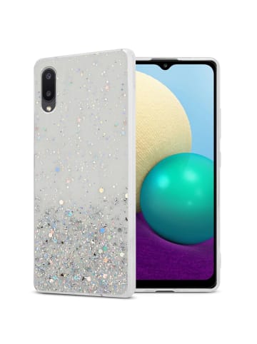 cadorabo Hülle für Samsung Galaxy A02 / M02 Glitter in Transparent mit Glitter