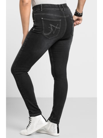 sheego Jeans-Leggings in black denim