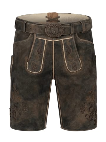 Nübler Lederhose kurz Daniel Wild Oliv
