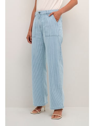 CULTURE Hose CUmilky Straight fit in Blue/White Stripe