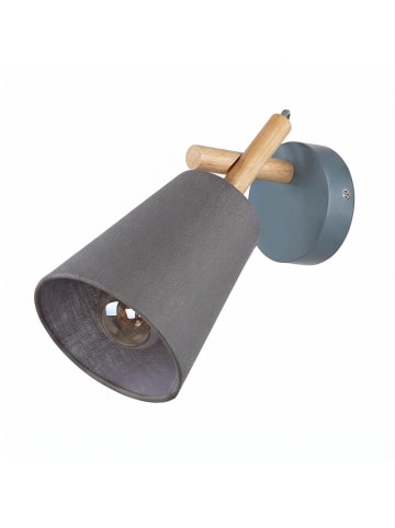 Licht-Erlebnisse Wandlampe (B)14 x (H)28 cm in Helles Holz Grau