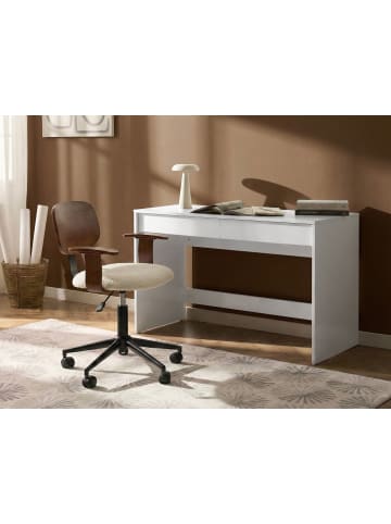 Beliani Schreibtisch RONDANE in Weiß - (W) 110 x (H) 75 x (L) 50 cm