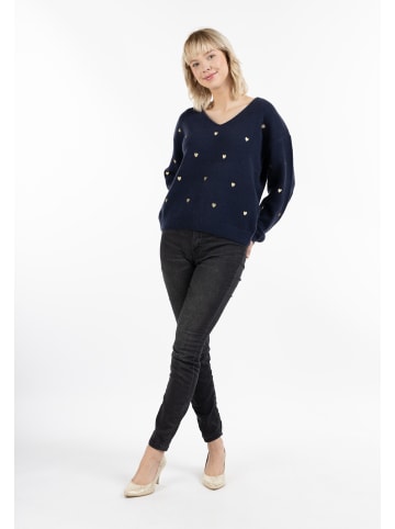 myMo Damen Strickpullover in navy