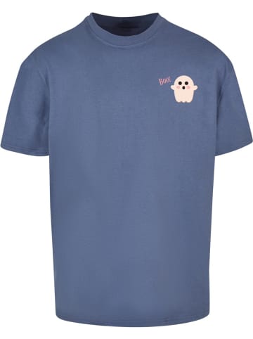 Merchcode T-Shirt "Halloween Boo Ghost Tee" in Blau