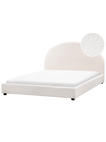 Beliani Doppelbett VAUCLUSE in Weiß - (W) 174 x (H) 112 x (L) 214 cm