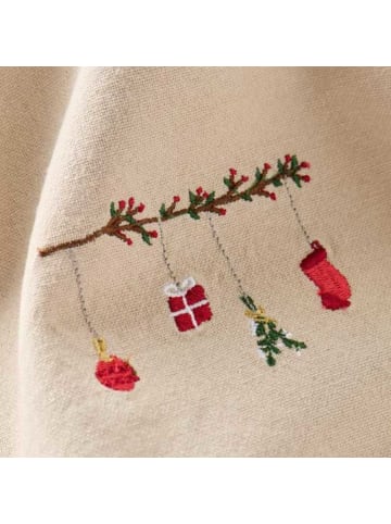 IB Laursen Stoffserviette TRADITION Natur ZWEIG Rote BEEREN und WEIHNACHTSSCHMUCK