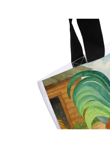 Mr. & Mrs. Panda Einkaufstasche Hahn Korn Design ohne Spruch in Weiß