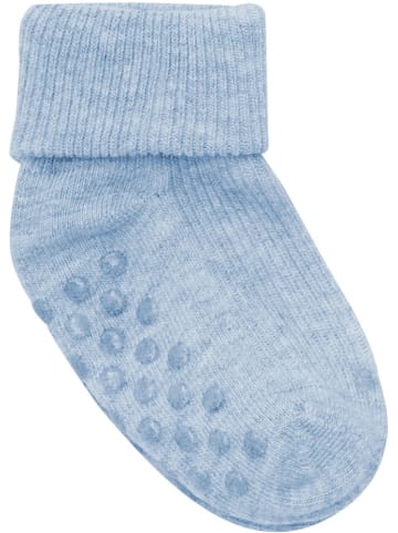 Minymo Kinder Socken "Baby Rib Sock with Abs (2-Pack)" in Blau