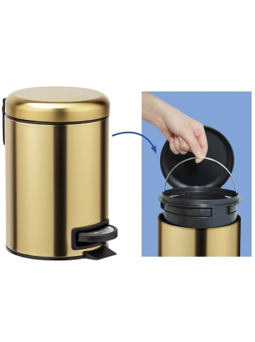 Wenko Kosmetik-Treteimer gold matt
