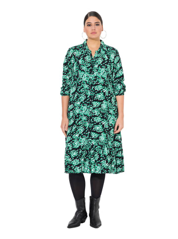 Ulla Popken Hemdblusenkleid in schwarz