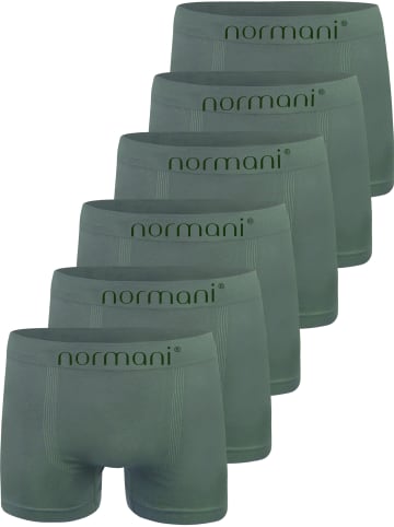 normani 12 Stück Mikrofaser-Boxershorts für Herren in Oliv