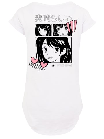 F4NT4STIC Long Cut T-Shirt Manga Anime Japan Grafik in weiß