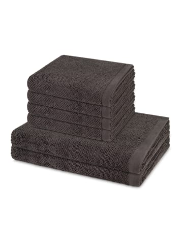 Möve 4 X Handtuch 2 X Duschtuch im Set Bliss in Graphite