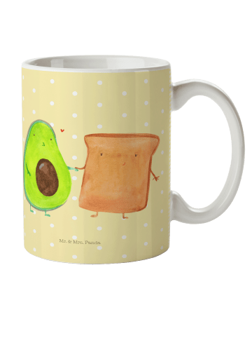 Mr. & Mrs. Panda Kaffeetasse Avocado Toast ohne Spruch in Gelb Pastell