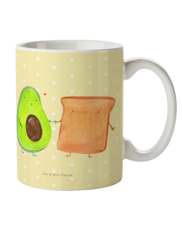 Mr. & Mrs. Panda Kindertasse Avocado Toast ohne Spruch in Gelb Pastell