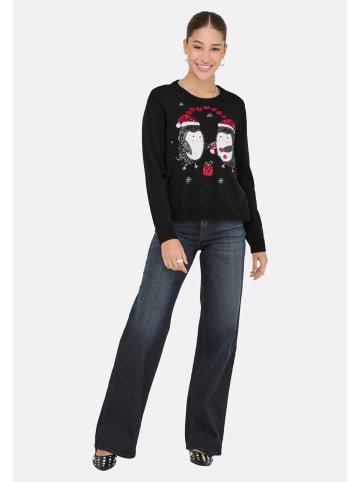 ONLY Pullover 'Xmas Shine' in schwarz