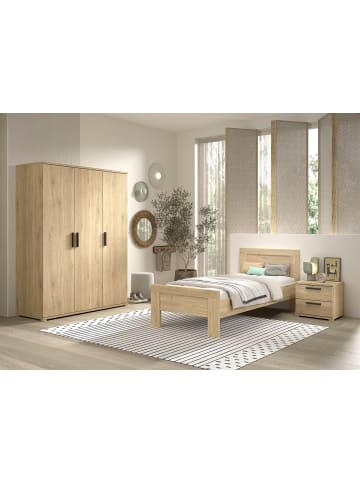 58 aufm Kessel JUGENDZIMMER Set Keelia Eiche Melamin 3tlg Möbel
