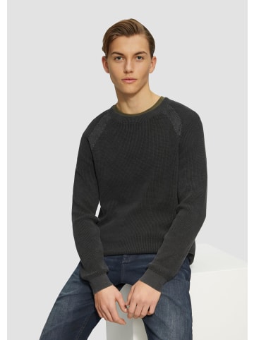 QS Strickpullover langarm in Schwarz