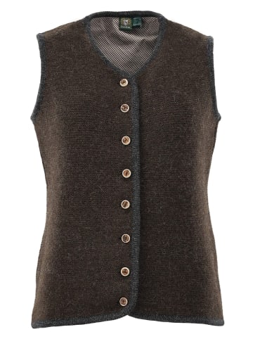 OS-Trachten Strickweste Kirko in mittelbraun