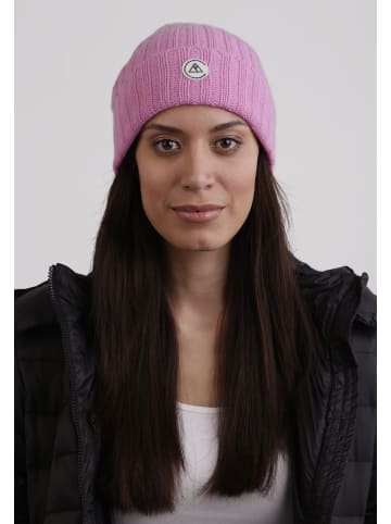 CASH-MERE.CH Bio Rib Mütze in Nelkenrot