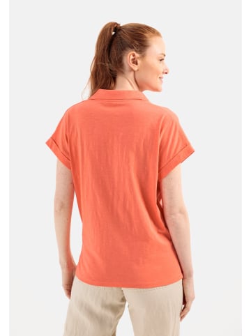 Camel Active Knopfloses Poloshirt aus Organic Cotton in Orange