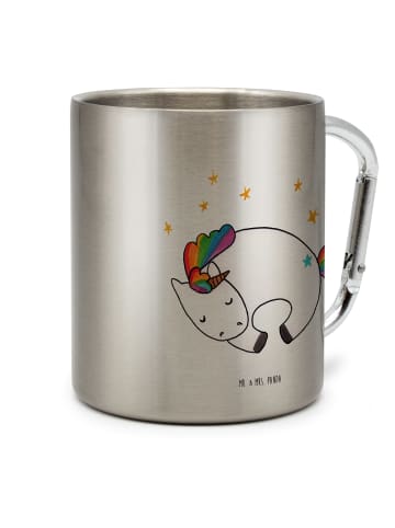 Mr. & Mrs. Panda Becher Einhorn Nacht ohne Spruch in Silber