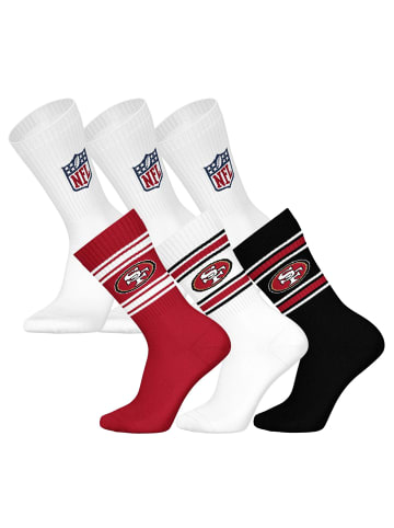 NFL Socken 6er Pack in San Francisco 49ers/Weiß