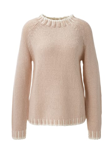 Aniston CASUAL Strickpullover in puderrosa-wollweiß