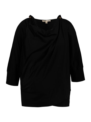 Ulla Popken Shirtjacke in schwarz