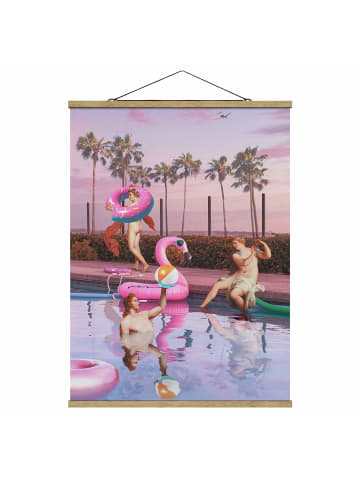 WALLART Stoffbild mit Posterleisten - Jonas Loose - Pool Party in Rosa