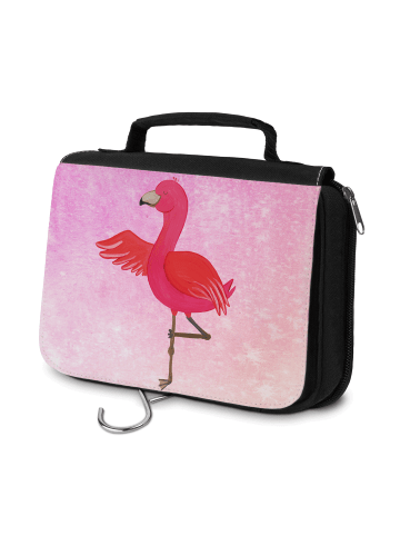 Mr. & Mrs. Panda Kulturbeutel Flamingo Yoga ohne Spruch in Aquarell Pink