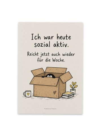 Mr. & Mrs. Panda Postkarte Figur minimalistisch Design mit Spruch in Weiß