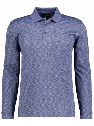Ragman Softknit-Polo space dye in Blau