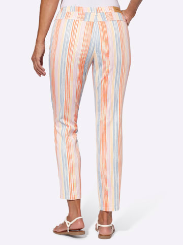 WITT WEIDEN Hose in ecru-papaya-gestreift