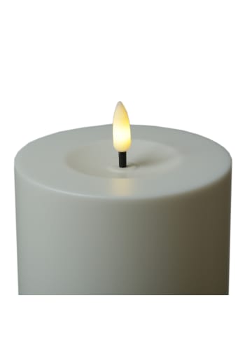 MARELIDA 3er Set XXL LED Kerzen für Außen flackernd outdoor 3 Größen Timer in weiß