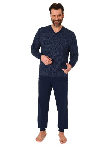 NORMANN Langarm Schlafanzug Pyjama Bündchen print - 81253 in grün