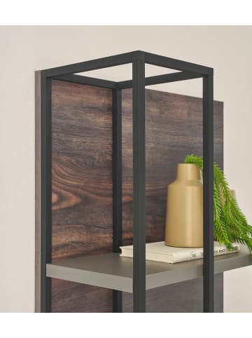Furn.Design Wohnwand Thermo Eiche, grau, Wohnkombination 3-teilig 304 x 170 cm