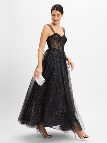 HEY KYLA Abendkleid in schwarz silber - 0001