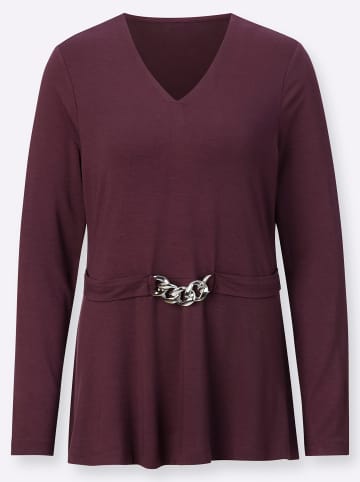 Sieh an! Langarmshirt in burgund