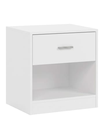 relaxdays 1 x Nachttisch in Weiß - (B)39 x (H)41 x (T)28 cm