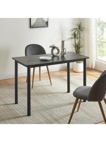 en.casa Esstisch Tammela in Schwarz (B)60cm (H)75cm