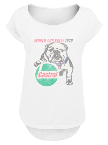 F4NT4STIC Long Cut T-Shirt Castrol 1970 in weiß