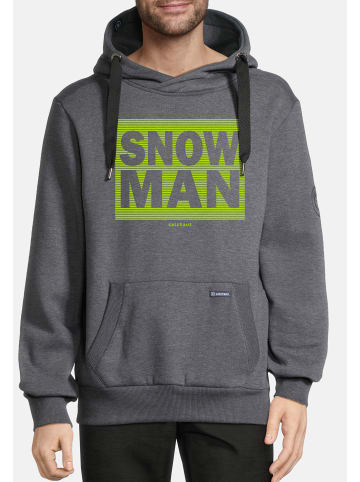 Salzhaut Hoodie HEFF - SNOWMAN in Anthra-Lime Green