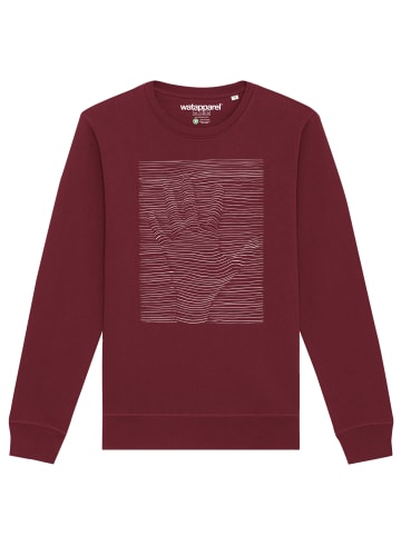 wat? Apparel Sweatshirt 3Dillusion in Weinrot