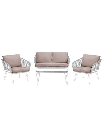 Beliani 7-tlg Kissenbezug CORINTH  in Beige