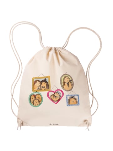 Mr. & Mrs. Panda Beutel Rucksack Igel Familie ohne Spruch in Creme