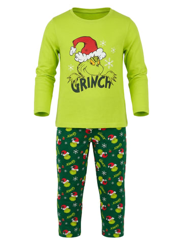 The Grinch The Grinch Schlafanzug Pyjama Set Langarm Oberteil mit Hose in grün